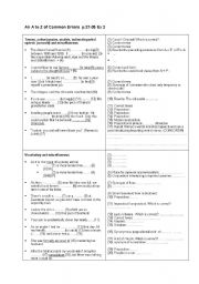 English Worksheet: Tenses, active/passive, modals, indirect/reported speech (concord) and miscellaneous