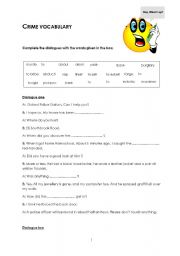 English Worksheet: crime vocabulary