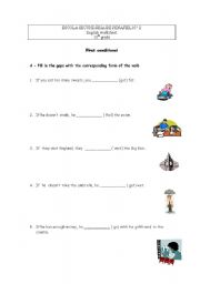 English worksheet: First Conditional