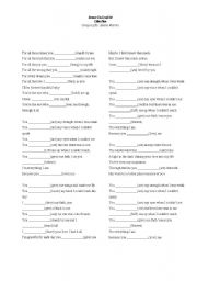 English worksheet: Because You Loved Me 