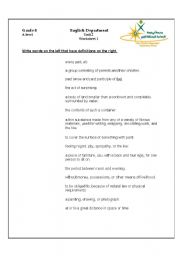 English worksheet: list worksheet