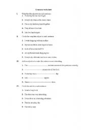 English worksheet: Grammar worksheet