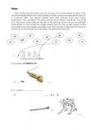 English Worksheet: Preposition Rebus