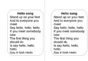 English Worksheet: hello song