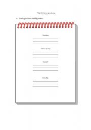 English worksheet: healthy menu