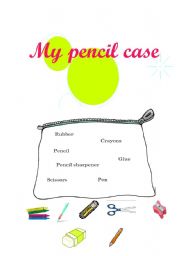 English Worksheet: My pencil case