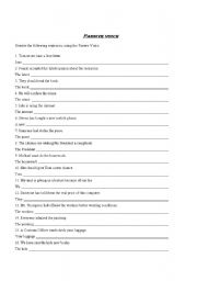 English Worksheet: exercises on the Passive voice