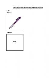 English Worksheet: Voluntary Control of Involuntary Utterances (VCIU)
