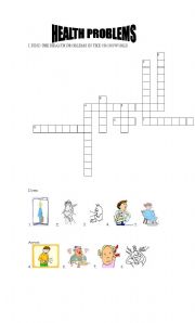 English Worksheet: HEALTH PROBLEMS