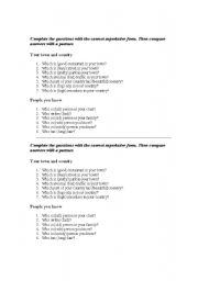 English Worksheet: Superlative questions