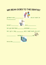English Worksheet: Mr Bean goes to the dentist