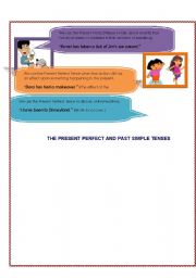 English worksheet: part 1- present perfect and past simple