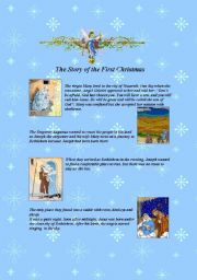 English Worksheet: The Story of the First Christmas