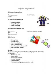 English Worksheet: Requests and permission 