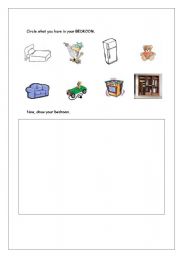 English Worksheet: My Bedroom