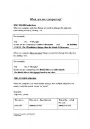 English worksheet: Comparative vs. Superlative INTRODUCTION