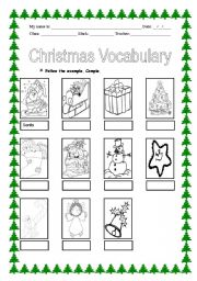 English Worksheet: Christmas vocabulary