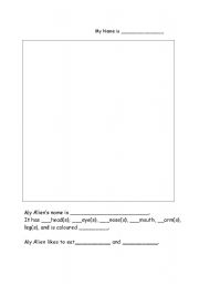 English Worksheet: Alien Poster