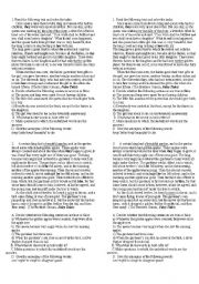 English Worksheet: Reading Comprehension