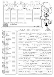 English Worksheet: Verb to BE