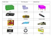 English Worksheet: The living room