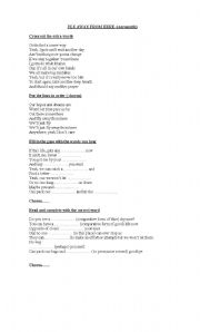 English Worksheet: Song: 