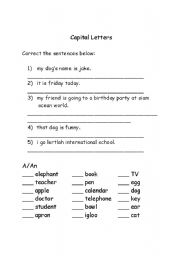 English worksheet: Grammar Practice