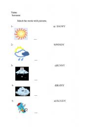English Worksheet: weather