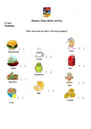 English worksheet: Osmosis Jones activity