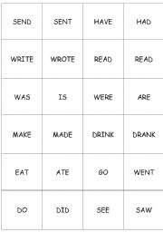 English worksheet: Domino - Past tense