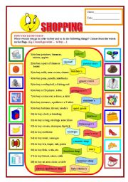 English Worksheet: Kinds of shops