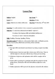 English worksheet: Adjectives