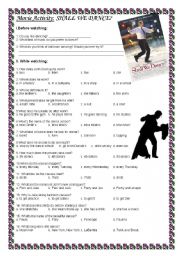 English Worksheet: Movie Activity: Shall We Dance?