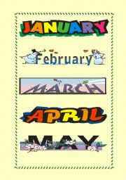 English Worksheet: months 1 of  2