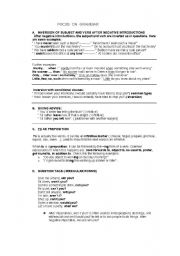 English Worksheet: Inversion and question tag