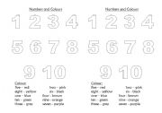 English worksheet: Colour the numbers