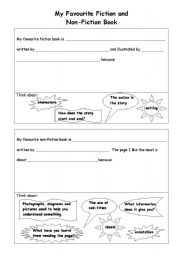 English worksheet: Fiction and Non Fiction