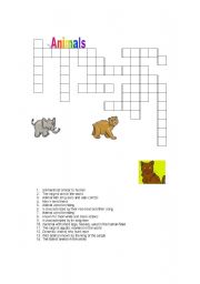 English worksheet: animals