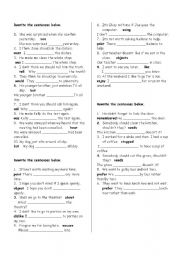 English Worksheet: rewrite gerunds ands infinitives