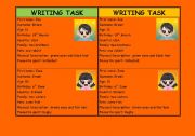 English Worksheet: writing task