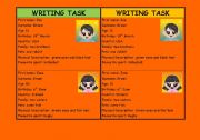 English worksheet: writing task