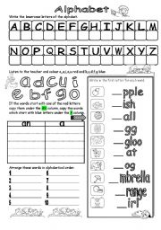 English Worksheet: ALPHABET