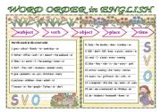 English Worksheet: word order