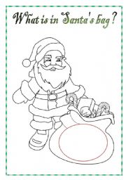 English Worksheet: Santas bag  - part 1 