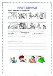 English Worksheet: A very busy day