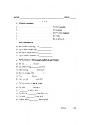 English Worksheet: Test
