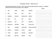 English worksheet: Computer language