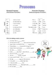 English Worksheet: Possessive Pronouns