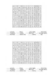 English Worksheet: numbers 10-100