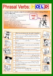 Phrasal verbs (10/10): HOLD